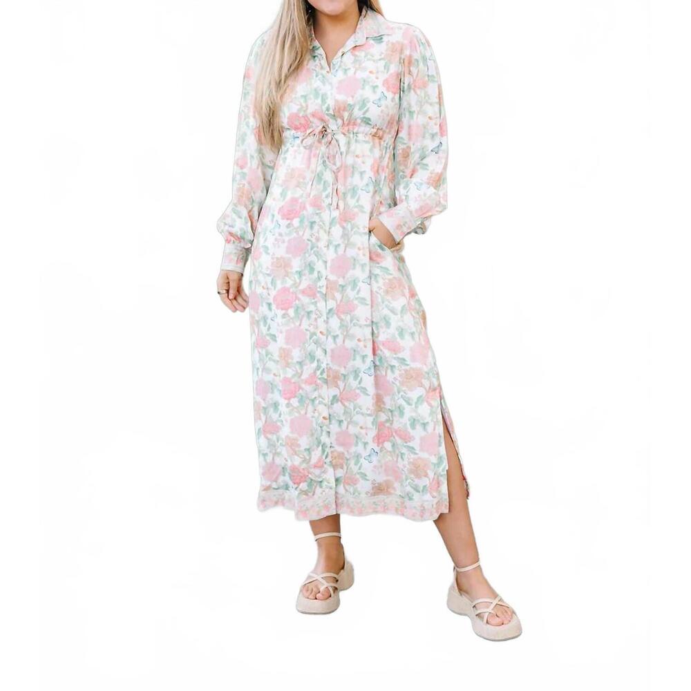 NEW MARIGOLD olivia long sleeve dress in celestial garden